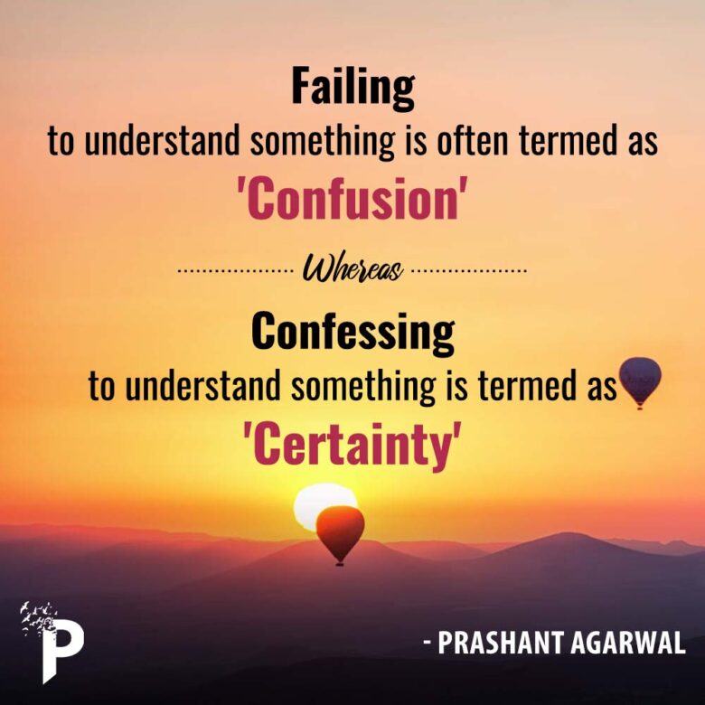 Failing to understand something