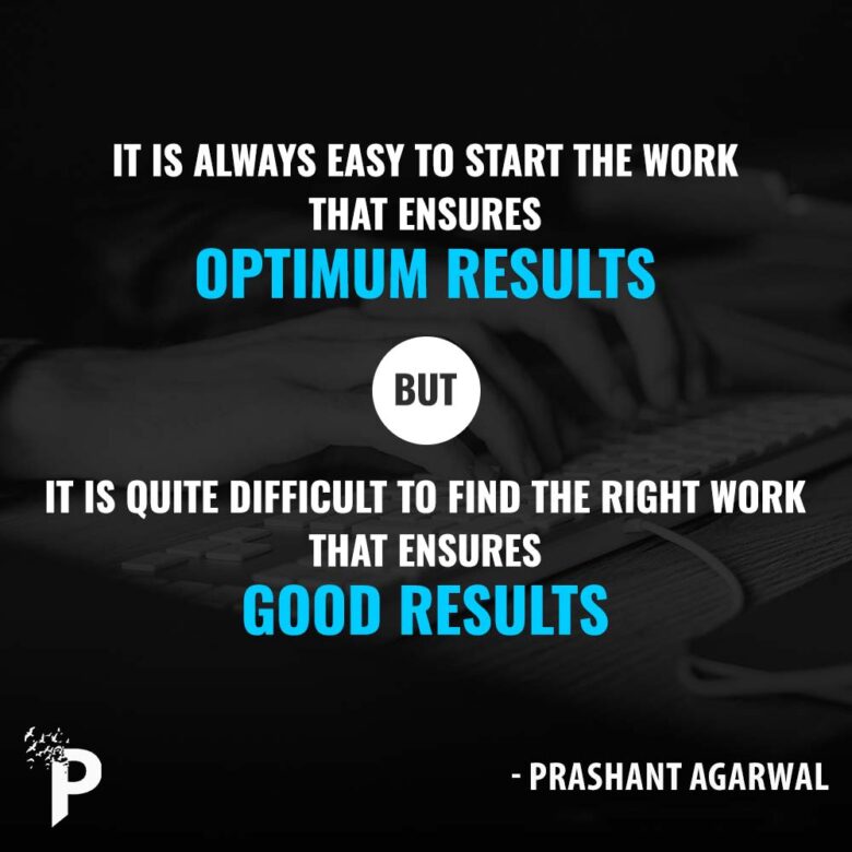 It is always easy to start the work